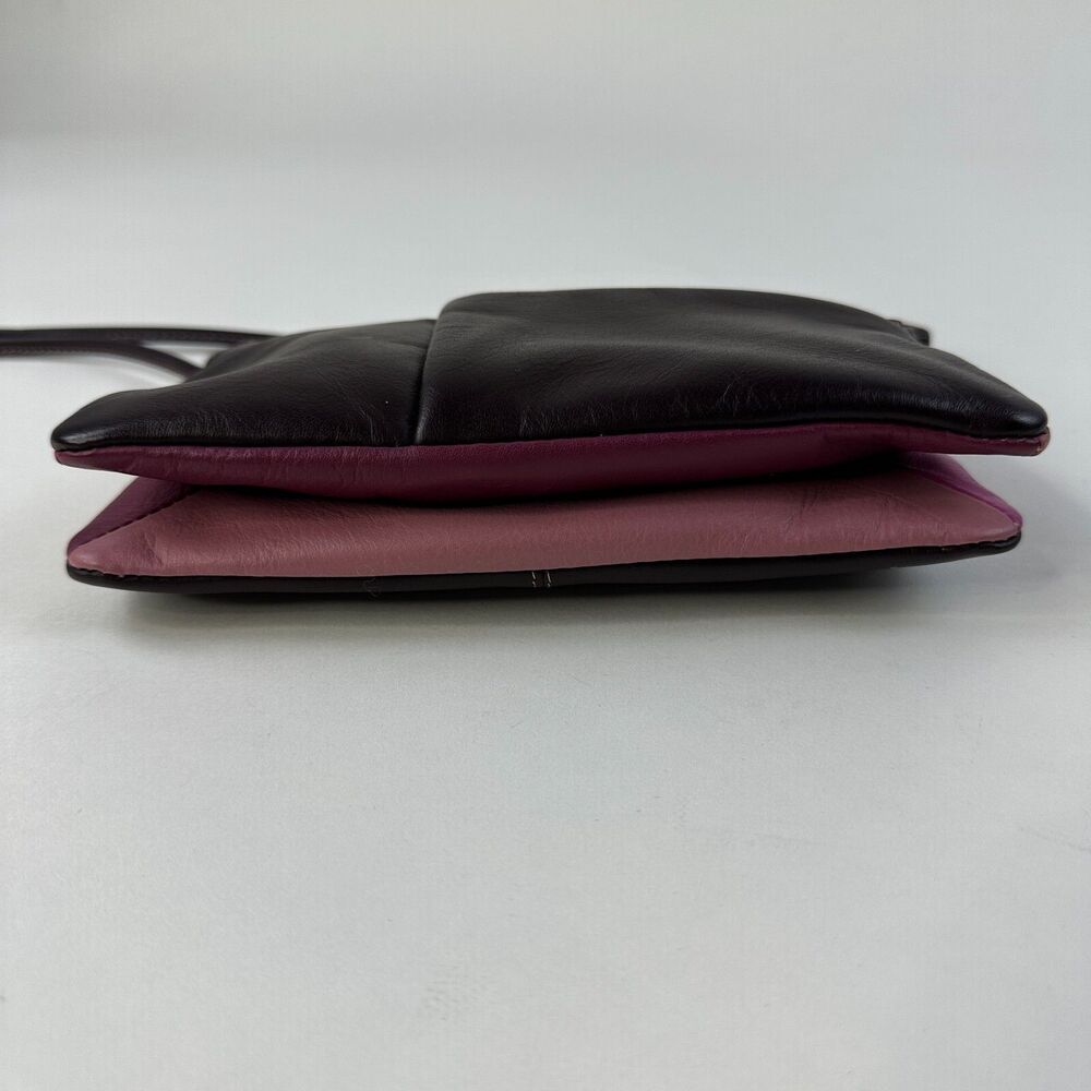 Mywalit Leather Crossbody Small Purse Multi Comp Travel Organizer Purple 8 x 5 - Picture 4 of 13